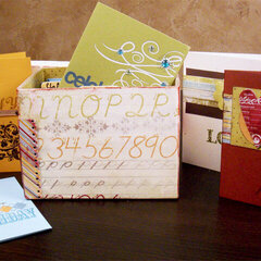 Card Box with Some of the Completed Cards