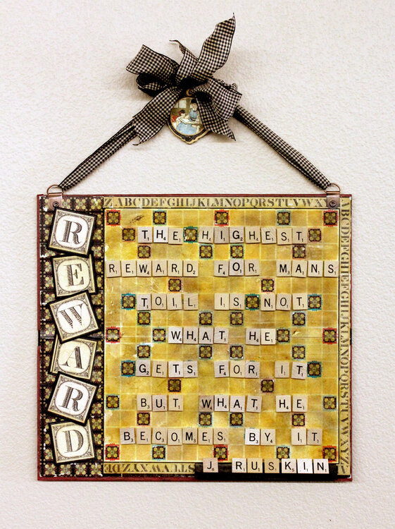 Altered Graphic 45 &quot;Reward&quot; Hanging Teacher Gift