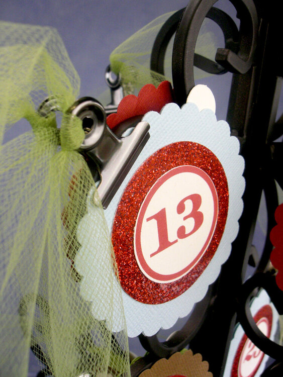 Holiday Countdown Tree (Christmas Version) - close-up of circle tag