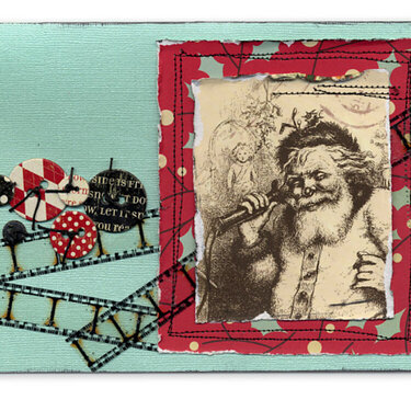 Vintage Santa Photo Card