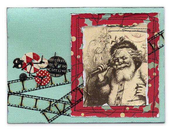 Vintage Santa Photo Card