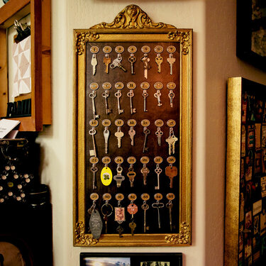 Studio - Decor, Vintage Hotel Key Board, altered