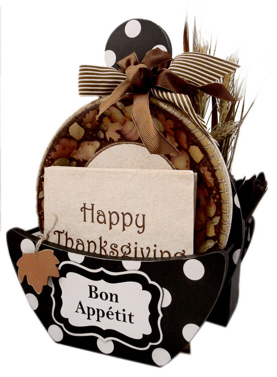 Paper Plate Holder Thanksgiving Theme Front