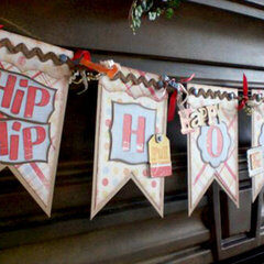 "Hip Hip Hooray" Banner (side view from beginning)