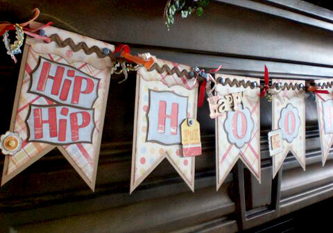 &quot;Hip Hip Hooray&quot; Banner (side view from beginning)