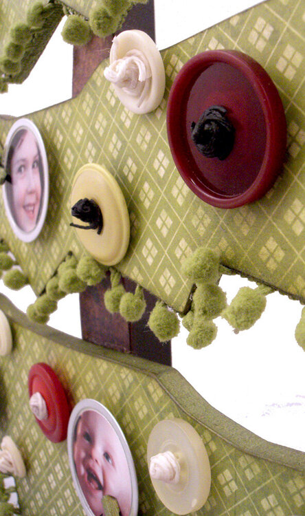 Altered Wooden Christmas Tree - Detail 1