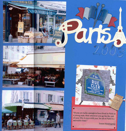 Paris trip title page