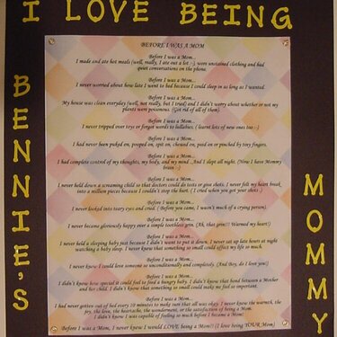 Before I was  Mom Poem