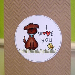 I woof you card