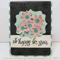 So Happy For You card (featuring Pop `n Cuts) - front