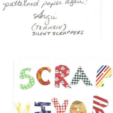 scrapvivor postcard