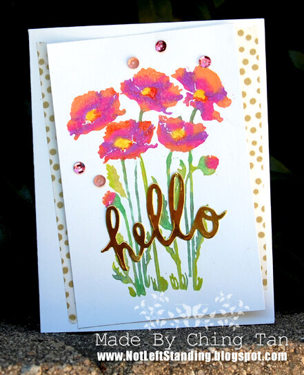 &quot;Hello&quot; Shimmering Poppies