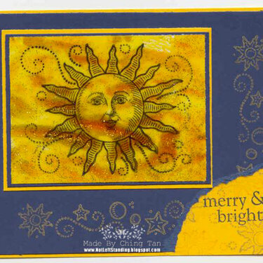SU Sun Moon &amp; Stars Tissue and Acetate Card