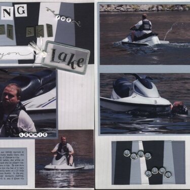 Riding the Jet Ski at Canyon Lake