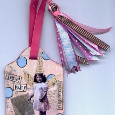 Altered luggage tag - Sally Jean inspired