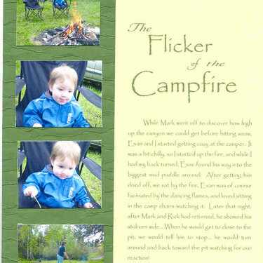 The flicker of the campfire