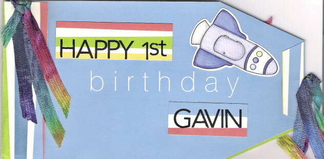 Gavin&#039;s First Birthday Card/tag book