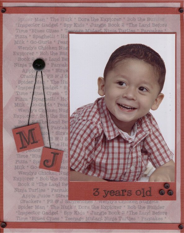 MJ 3 Years Old