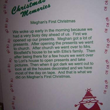 What we did on Meghan&#039;s first Christmas