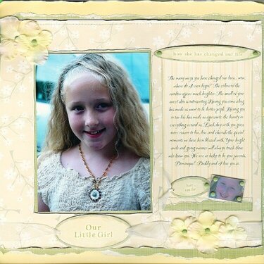 &gt;&gt;Our Little Girl&lt;&lt; As seen in the Chatterbox W2W idea book