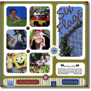 &gt;&gt;Six Flags&lt;&lt; - Scrapbook Trends Vacation Idea Book