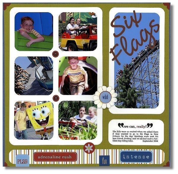 &gt;&gt;Six Flags&lt;&lt; - Scrapbook Trends Vacation Idea Book