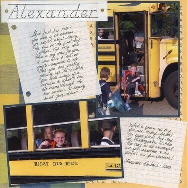 &gt;&gt;First Bus Ride&lt;&lt; - All about School Leisure Arts Idea Book