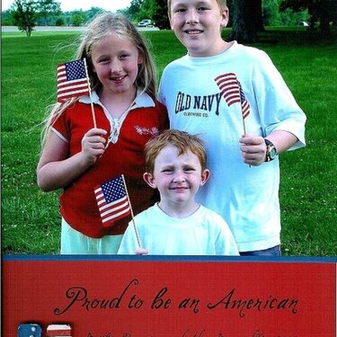 Proud to be an American - as seen in Color Cutters Idea Book