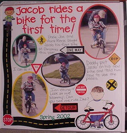 Jacob rides a bike!