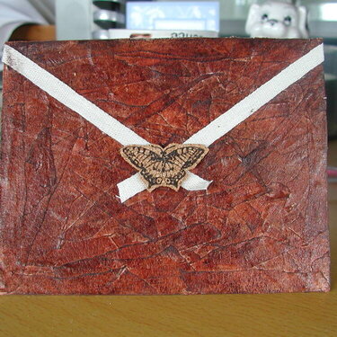 faux leather card