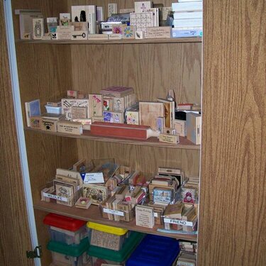 Stamp cabinet inside
