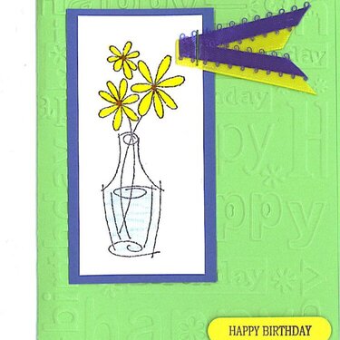 Cuttlebug Birthday card