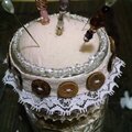 Altered mason jar with stickpins