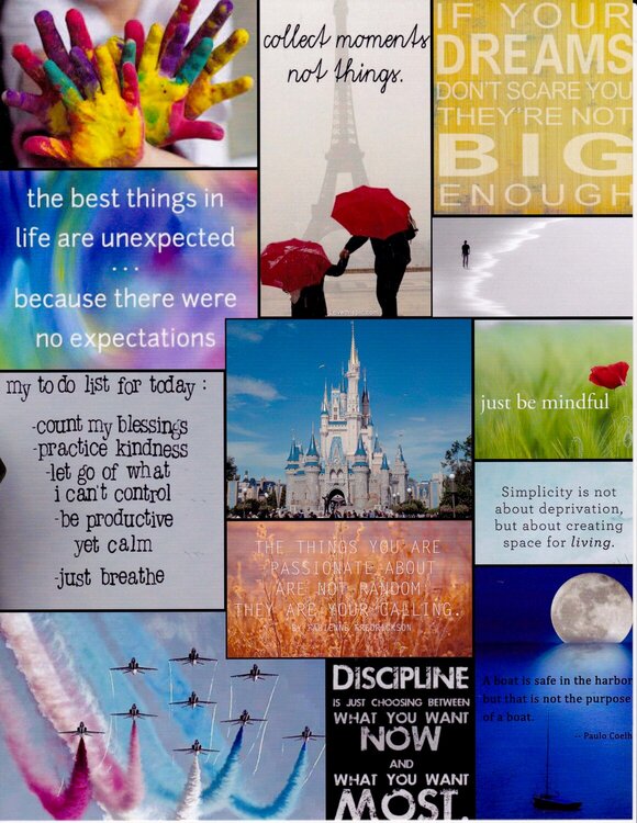One Little Word Vision Board - Mindful (2)