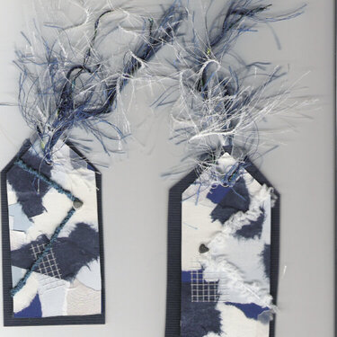 blue white and silver tags for stacyL&#039;s swap