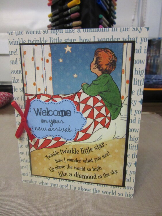 Twinkle Twinkle Little Star Baby card