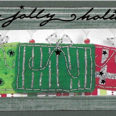 holly jolly holidays Christmas card