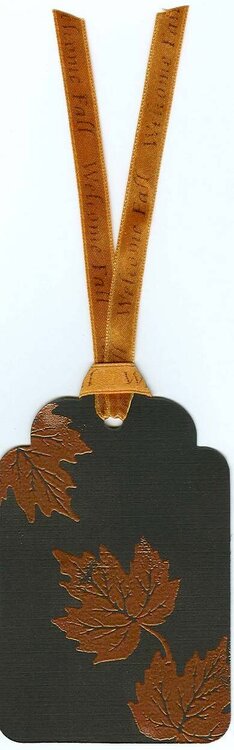 Embossed Fall Tag