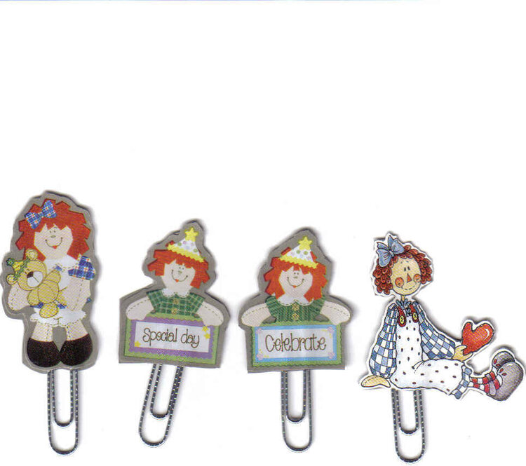 Raggedy Ann and Andy Paper clips.