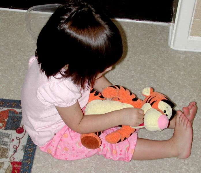 Bailey &amp;quot;Feeding/Sharing&amp;quot; M&amp;amp;M&#039;s With Her Tigger