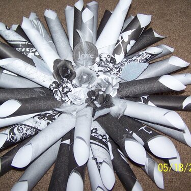 rolled paper wreath