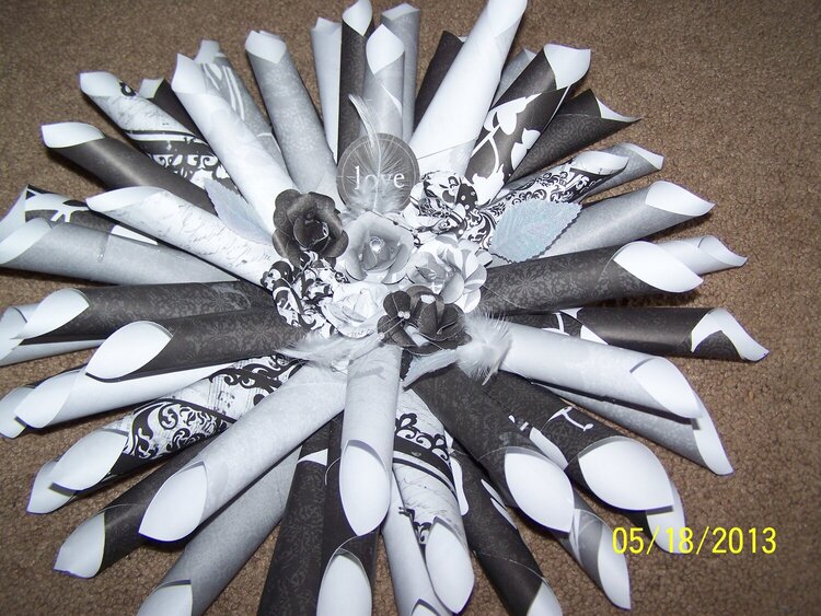 rolled paper wreath