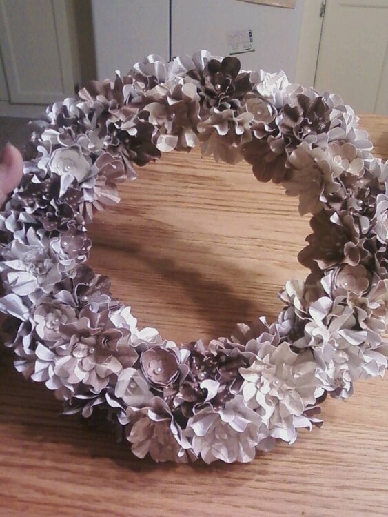 homemade flower wreath