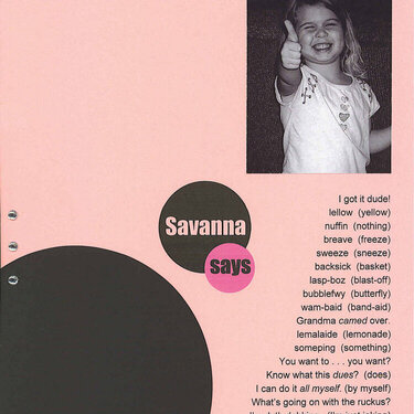 Savanna Says