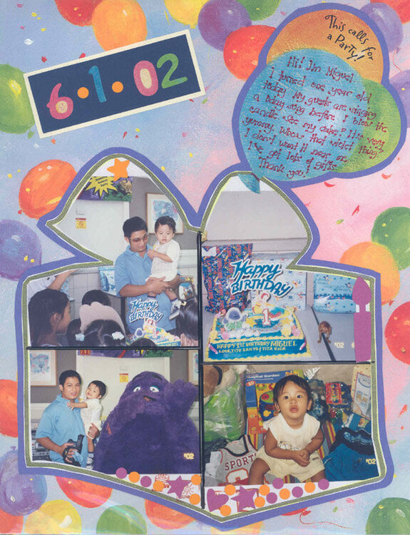 Miguel&#039;s album - First Bday pg2
