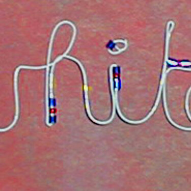 &amp;quot;White&amp;quot; for handmade Wire Words Swap