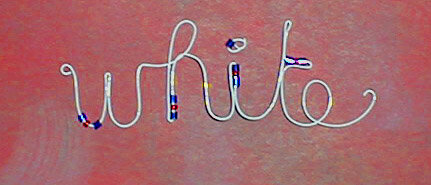 &amp;quot;White&amp;quot; for handmade Wire Words Swap