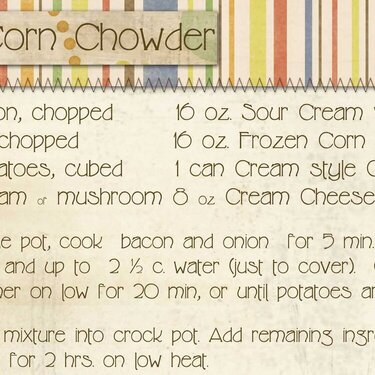 Corn Chowder Recipe for swap