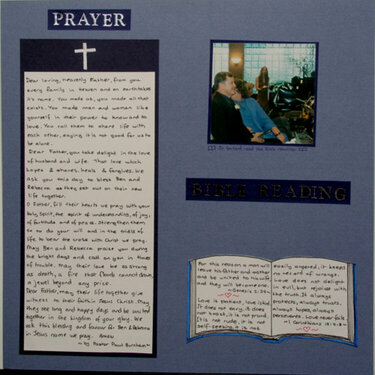 Wedding Album - Prayer &amp;amp; Bible Reading