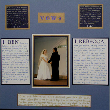 Wedding Album - The Vows